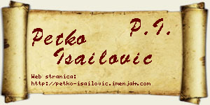 Petko Isailović vizit kartica